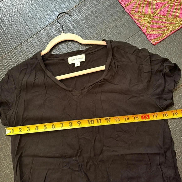 🎈4 LISTINGS FOR $20 Cloth & Stone Short Sleeve Black Shirt size small - Picture 5 of 8